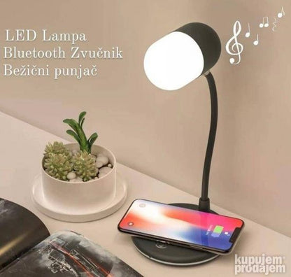 3u1 Led Lampa Bluetooth zvucnik i wireless punjac