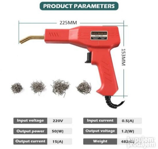Pistolj sa priborom za zavarivanje plastike Akcija