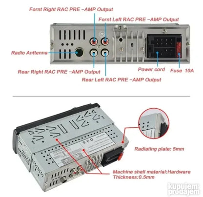 Radio za kola mp3, usb, aux Blutut EURO dzek 2 usb