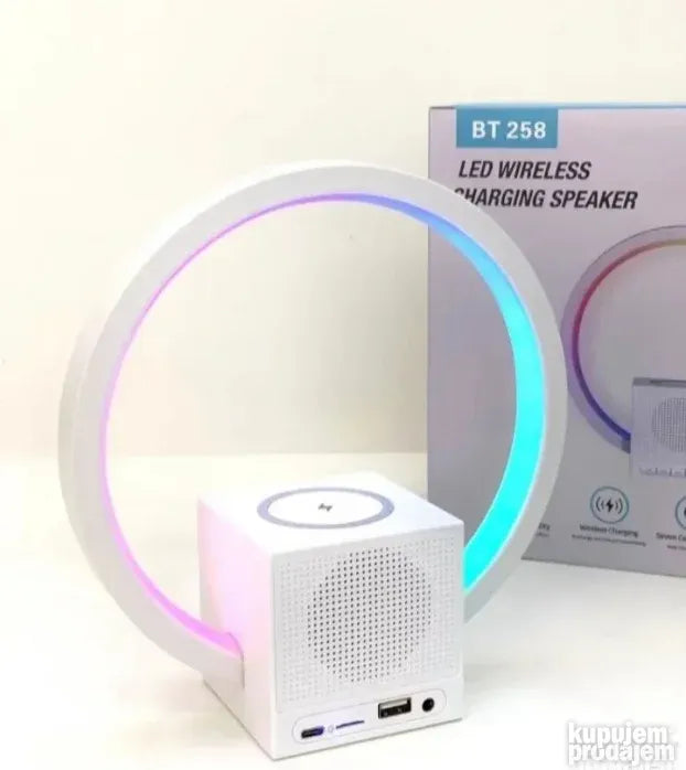 Bluetooth zvucnik 3u1 Led lampa i bezicni punjac