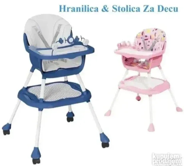 Multifunkcionalna Stolica hranilica za Bebe u dve boje