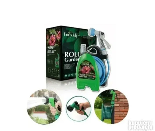 Crevo za zalivanje sa pištoljem i stalkom za namotavanje