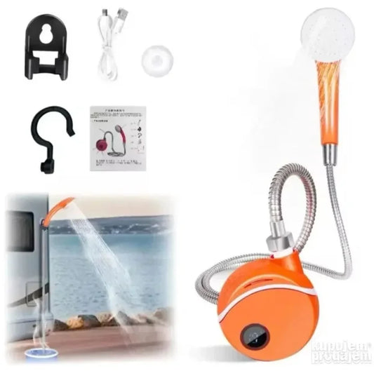 Prenosivi kamperski tus koji greje vodu