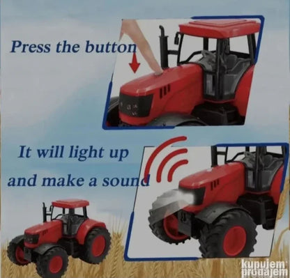 Veliki traktor igracka sa zvukom i svetlom