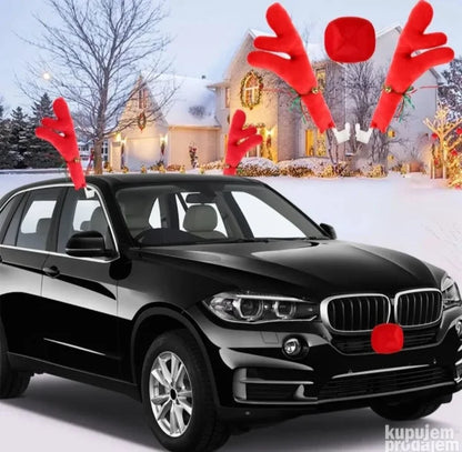 Irvas rogovi praznična dekoracija za auto