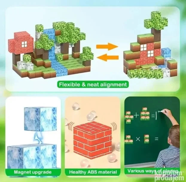 Majnkraft magnetne kocke 154 delova Super blokovi za igru