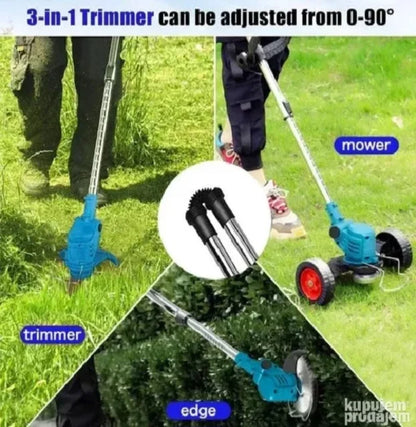 Aku trimer za travu sa točkovima