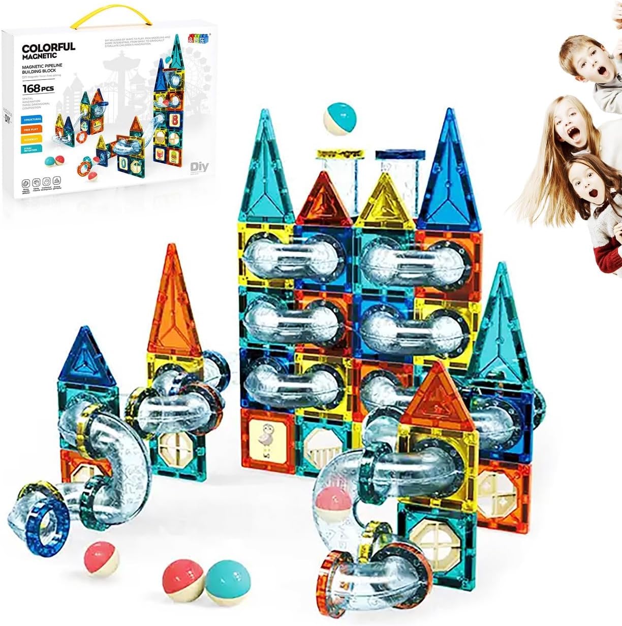 Magnetne 3D kocke za sklapanje model od 168 delova